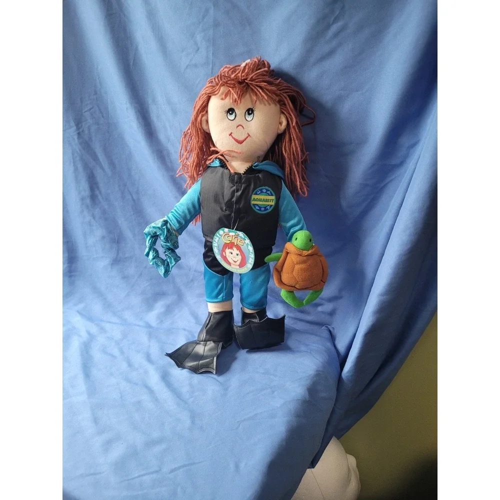 Vintage 1997 Carie Aquarist Plush Doll With tags And‎ Accessories